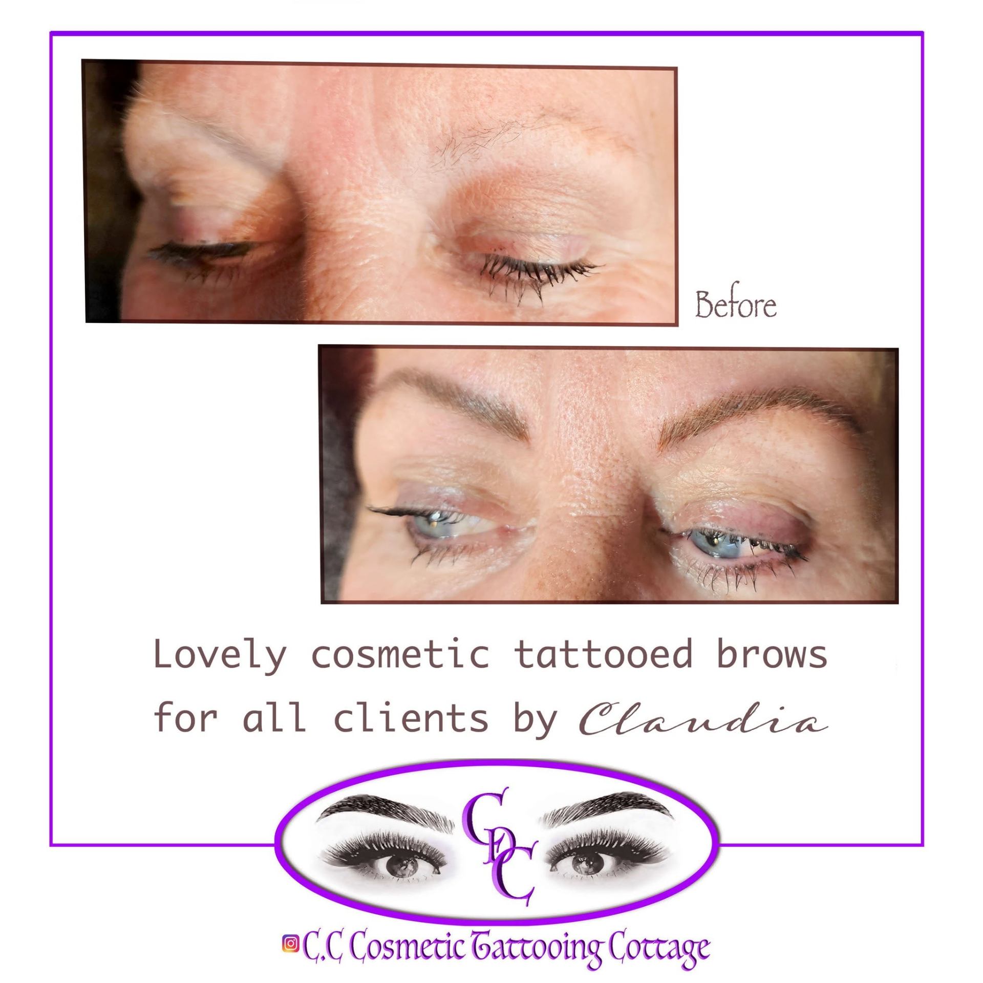 Lovely cosmetic tattooed brows by Claudia